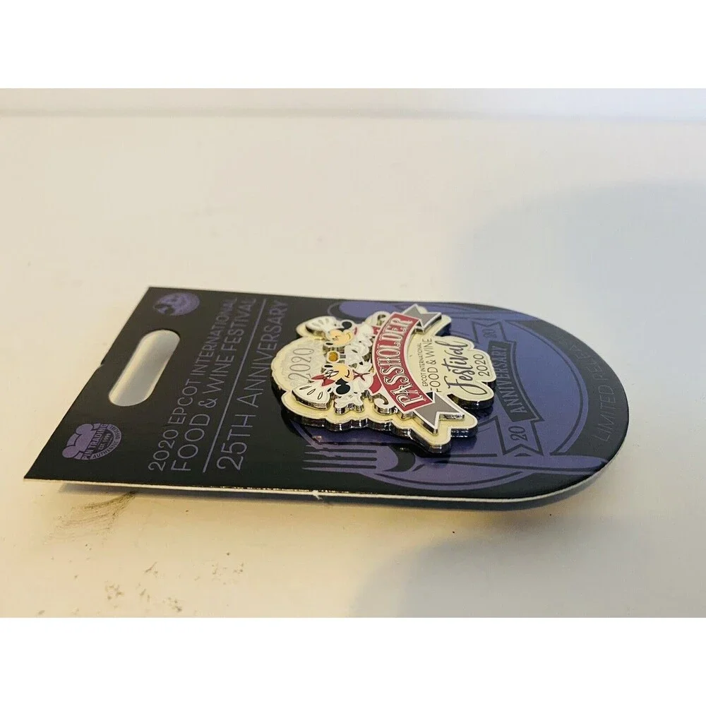 Disney Parks Pin Food & Wine Festival Epcot 2020 Mickey Minnie Mouse Passholder